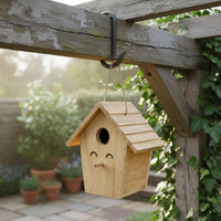 Wood Birdhouse Untreated Wooden Bird Nesting Box Decorative for Home Decor