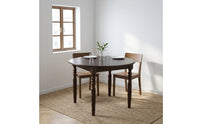 Traditional Round Dining Table Rustic Walnut Dining Table Sturdy Furniture Long-Lasting for Home Office