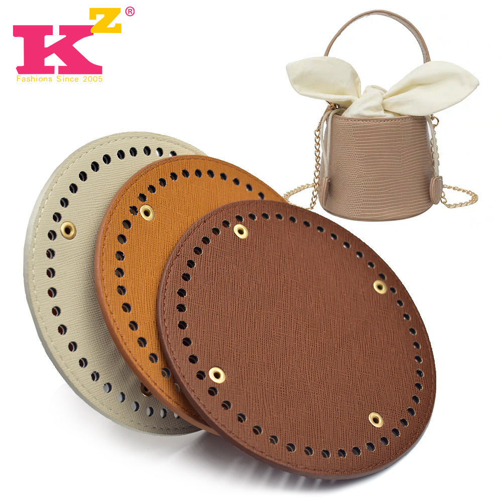 Multi-Size Thickened and Hardened Bag DIY Material Accessories, Round/Oval Leather Woven Crochet Bag Bottom Wholesale