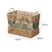 Woven Basket with Handles Handwoven Rope Storage Basket Organizer for Laundry Room, Closet