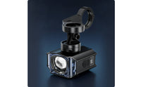 Handlebar-Mounted Bike Light with Digital Display Adjustable Cycle Front Light Waterproof Portable for Night Riding