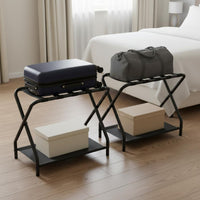 Folding Luggage Rack Compact Storage Furniture Space-Saving