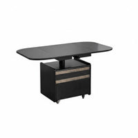 elevateTop Coffee Table Space-Saving Living Room Furnishing Hidden Storage Rounded Corners for Renters, Home Office
