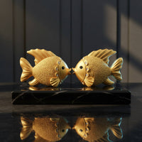 Housewarming Gift Feng Shui Aquatic Creature Statue Symbol of Success Golden Aquatic Creature Figurine Resin Material for New Homeowners