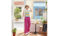 Highly Detailed Wide-Leg Pants Woman Figurine Hand Painted Miniature Girl Figure Scale Model Person for Sand Table Scene