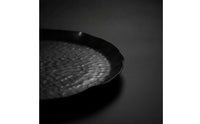 Hammered Metal Tray Textured Round Hammered Tray Shallow Decorative Platter for Tabletop, Centerpiece, Entryway