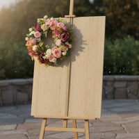 Pink Peony Wreath Lifelike Peony Wreath Versatile for Wedding