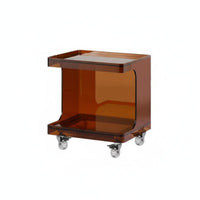 Transparent Utility Trolley Light Luxury design Multi-Tier Clear Trolley