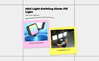 Dimmable RGB LED hot shoe light