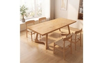 Minimalist Wooden Dining Table Elegant Solid Wood Table Premium Furniture Versatile for Families