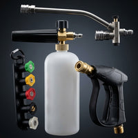 Car Cleaning Kit with Soap Dispenser for Professional Car Wash, Foam Sprayer with 1L Bottle and Foam Lance, Stainless Steel Nozzle with Gloves