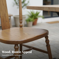 Round Pedestal Table Vintage Design & Dwelling Furniture Distressed Finish French Rustic Look for Families, Partners, Balcony