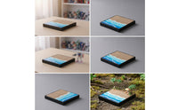1/64 Scale Miniature Display Base Low-Profile Display Platform with Frame Compact Solid for Modelers, Desk, Shelf
