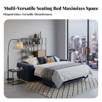 Space-Saving Foldable Sofa Bed Nordic Design Folding Convertible Sofa Bed Built-in Mattress Living Room Furniture High-Density Foam for Apartment Dwellers, Students, Homeowners, Lounge, Home Office
