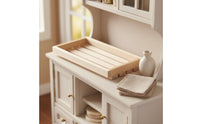 Natural Wood 1:12 Scale Dollhouse Tray Pre-Assembled Dollhouse Slatted Tray Versatile for Collectors