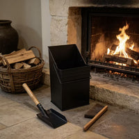 Fireplace Tool Set with Ash Bucket, Shovel, and Brush