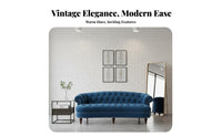 Western design Curved Tufted Settee 3-Seater curve-Shaped Settee Modern Design Sofa Plush Texture for Apartment Dwellers, Interior Designers, Small Space, Reception Area, Boutique, Bedroom