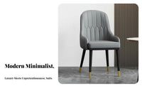 Ribbed-Tufted Side Chair Modern Design Dining Seat Light Luxury Feel Semi-Firm Padding for Young Adults, Hotel, Kitchen, Office