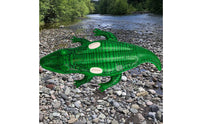 Realistic Inflatable Crocodile Pool Lounger Friendly Inflatable Crocodile with Handles Heavy-Duty Pool Toy with Handles Safe for Lake