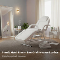 Adjustable Permanent Design Chair Removable Armrests Foldable Beauty Bed Waterproof PU Leather Multipurpose Permanent Design Bed for Lash Technicians