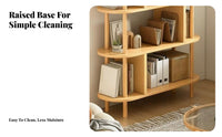 A-Frame bookshelf sturdy Wood Legs Storage Shelf Easy Assembly for Homeowners