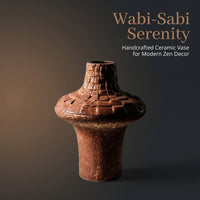 Wabi-Sabi Ceramic Vase, Modern Minimalist Style