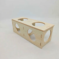 Multi-Entrance Hamster Tunnel and Multichamber Hamster Wood House, All-Season Toys for Dwarf Hamsters and Small Pet Enrichment