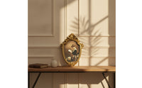 Resin Picture Frame Vintage Oval Picture Frame Gold Toned for Living Room