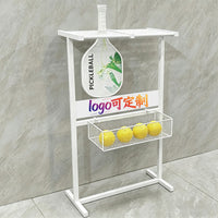 Racket Storage Rack for Pickleball and Table Tennis, Iron, Indoor, Customizable Logo