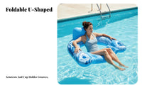 PVC Material Buoyant Lounger Ing Lounge Chair Foldable Buoyant Lounger Ing Pool Chair Portable for Adults, Teens