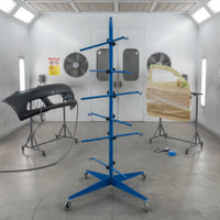 Auto Body Paint Stand with Clamps Heavy-Duty Auto Body Panel Holder with Wheels Car Panel Stand with Wheels Adjustable Sturdy