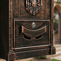 Custom House Number Mailbox Weather Resistant Decorative Wall Mailbox for Villa
