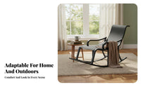 Rocking Lounger Ergonomic Design Rocking Chair Modern Aesthetic Includes Headrest Pillow for Adults, Seniors, Balcony
