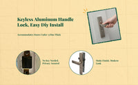 Aluminum privacy lock, easy install