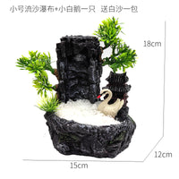 鱼缸造景水中流沙瀑布套餐雨林缸生态缸风水摆件树脂假山造景装饰