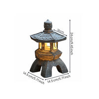 2 Pieces Chinese Imperial Lantern Weather Resistant Solar Garden Lantern