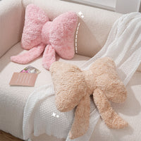 Bow Throw Pillow Soft Butterfly Pillow Stuffed for Bed, Backrest