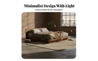 Japanese design Lowheight Bed Frame Wabi-Sabi Design Lowheight Bedstead Minimalist Aesthetic Bedroom Furniture No Box foundation Needed for Guesthouse Owners, Minimalists, Young Professionals, Hotel Room, Apartment