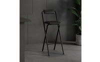 Folding Bar Stool with Backrest Portable High Bar Stool with Padded Seat Supportive Furniture for Kitchen Island