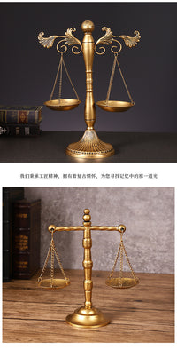 复古天平秤摆件律师事务所公证处专用摆设公平正义象征桌面装饰品
