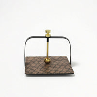 Tabletop Tissue Holder Compact Tissue Holder with Wood Base Decorative for Vanity, Desk