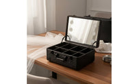 Professional Makeup Expert Case Adjustable Brightness LED Makeup Case Two Trays for Wedding