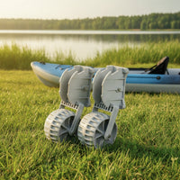 Tug Wheel Assembly Foldable Boat Wheel with Retractable Bracket Compact for Boaters, Anglers