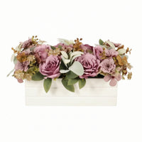 Rose Arrangement with Planter Rectangular Flower Centerpiece Luxuriant