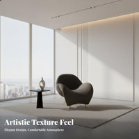 Half-moonShaped Armchair Italian Aesthetic Deep Seat Armchair Designer Piece Artistic for Interior Designers, Living Room