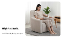 Upholstered Rotate Chair 360-Degree Rotation Upholstered Rotate Armchair Modern Design High-Density Foam for Living Room