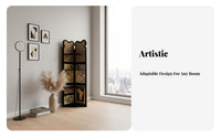 Floor-Standing Triangular Tiered bookshelf Space-Saving Corner Shelving Unit Freestanding shelving unit French Inspired for Apartment Dwellers, Design aficionados, Office Workers, Living Room, Study, Bedroom