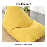 machine-washable Cover Triangle Lounger Chair Easy to Clean Bean Bag snug Floor Sofa No Assembly Required for Apartment Dwellers, Adults, Students, Balcony, Living Room, Bedroom, book corner corner