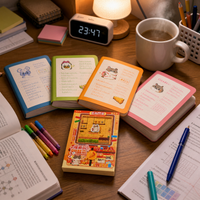Pixel Parkour Mini Portable Notebook for Students and Girls, Decompression Stationery