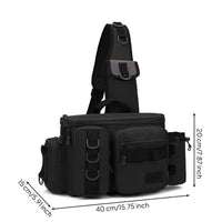 Fishing Shoulder Bag Multiple Pockets Crossbody Fishing Bag Adjustable Strap